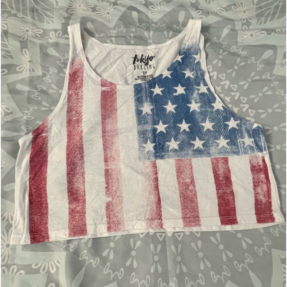 Tokyo Darling small patriotic crop tank